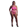 Ouch! Glow Body à encolure grecque Rose Fluo